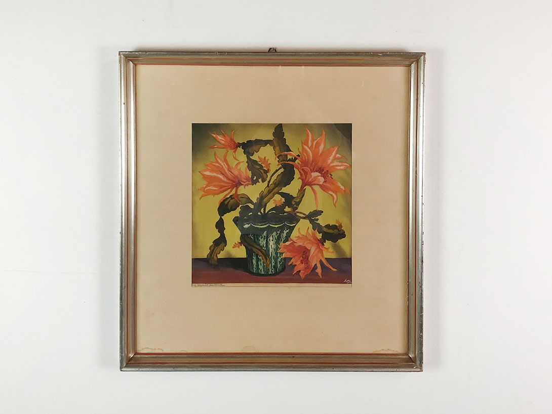 Foto Painting of a Blooming Cactus Germany 29A10