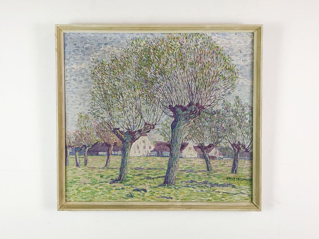 Foto Pointillist Painting of Trees, Germany 1961 29A9