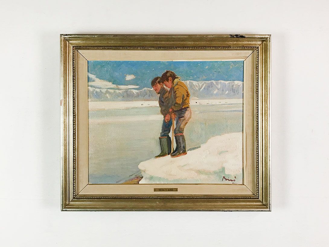 Foto Painting of Two Eskimo Children 26E15