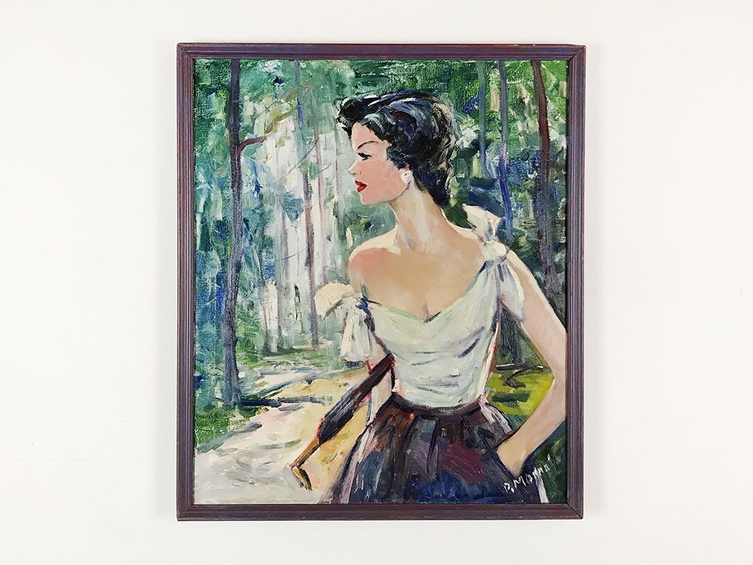 Foto Painting of a Lady on a Walk 31A15
