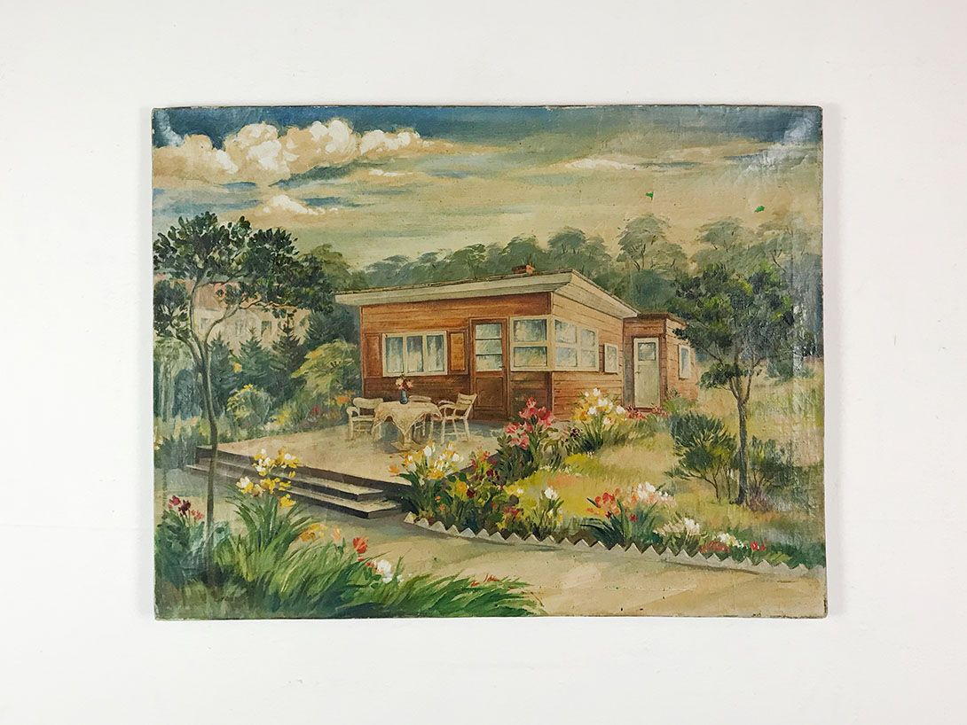 Foto Oil Painting of a Garden House 29D8