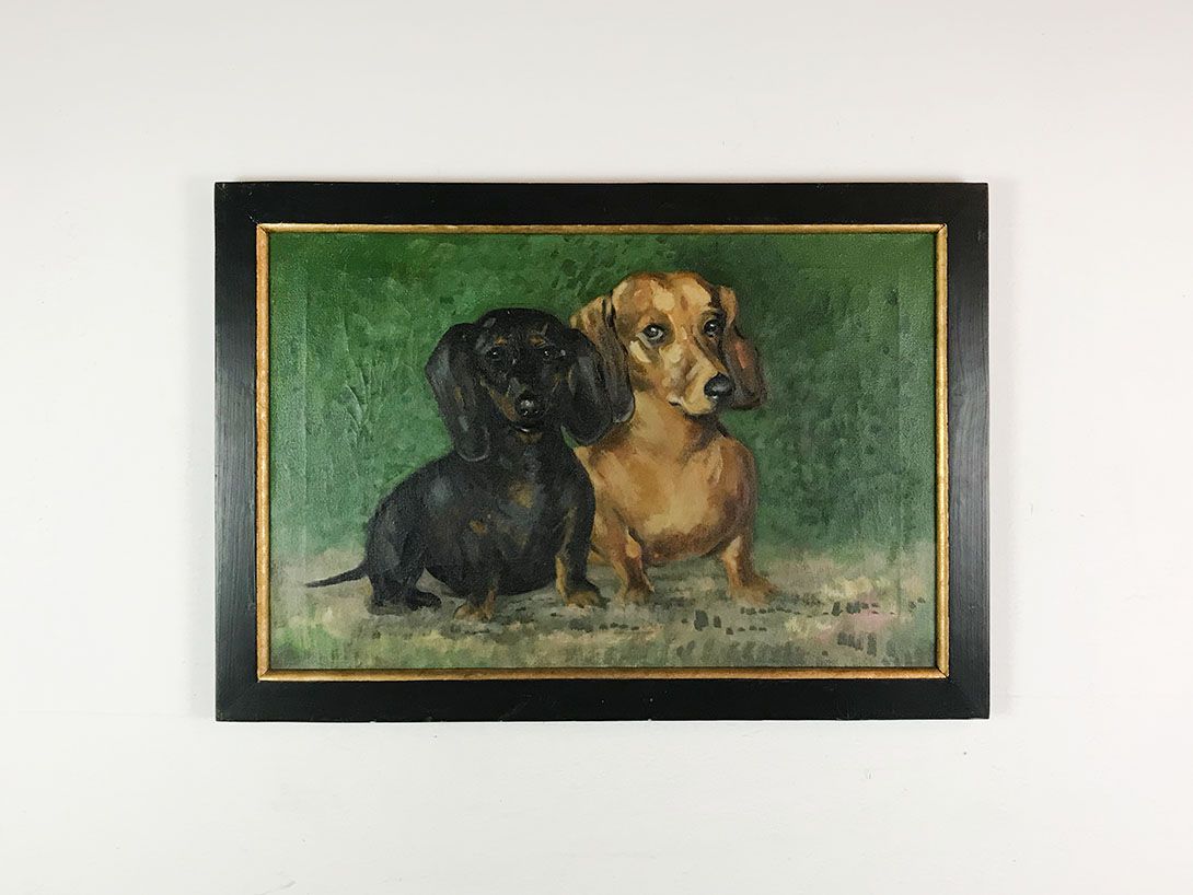 Foto Painting of two Dachshund Dogs 31C10