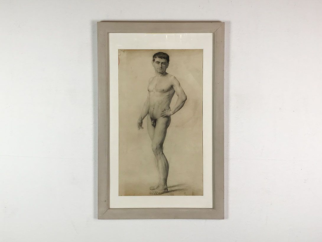 Foto Pencil Drawing of a Nude Man 32A10.5