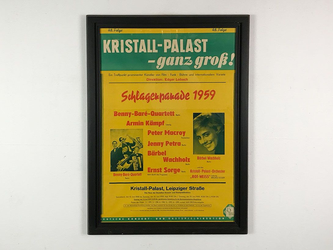 Foto Schlager Concert Poster, Germany 1959 33A10