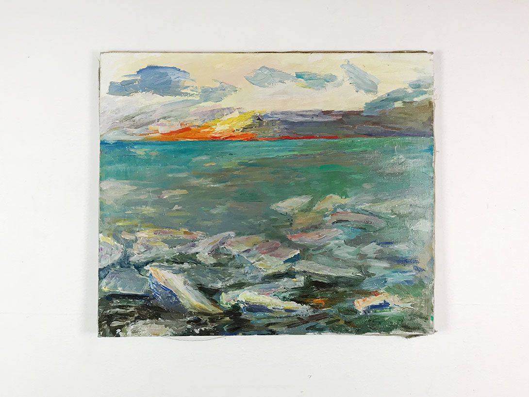 Foto Colorful Painting of a Coast 34A11