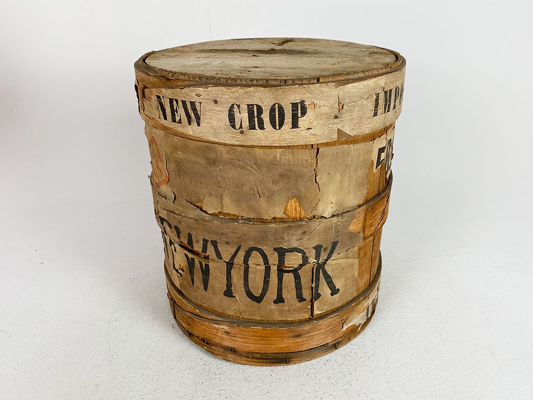 Foto Round Wooden Box New York h32