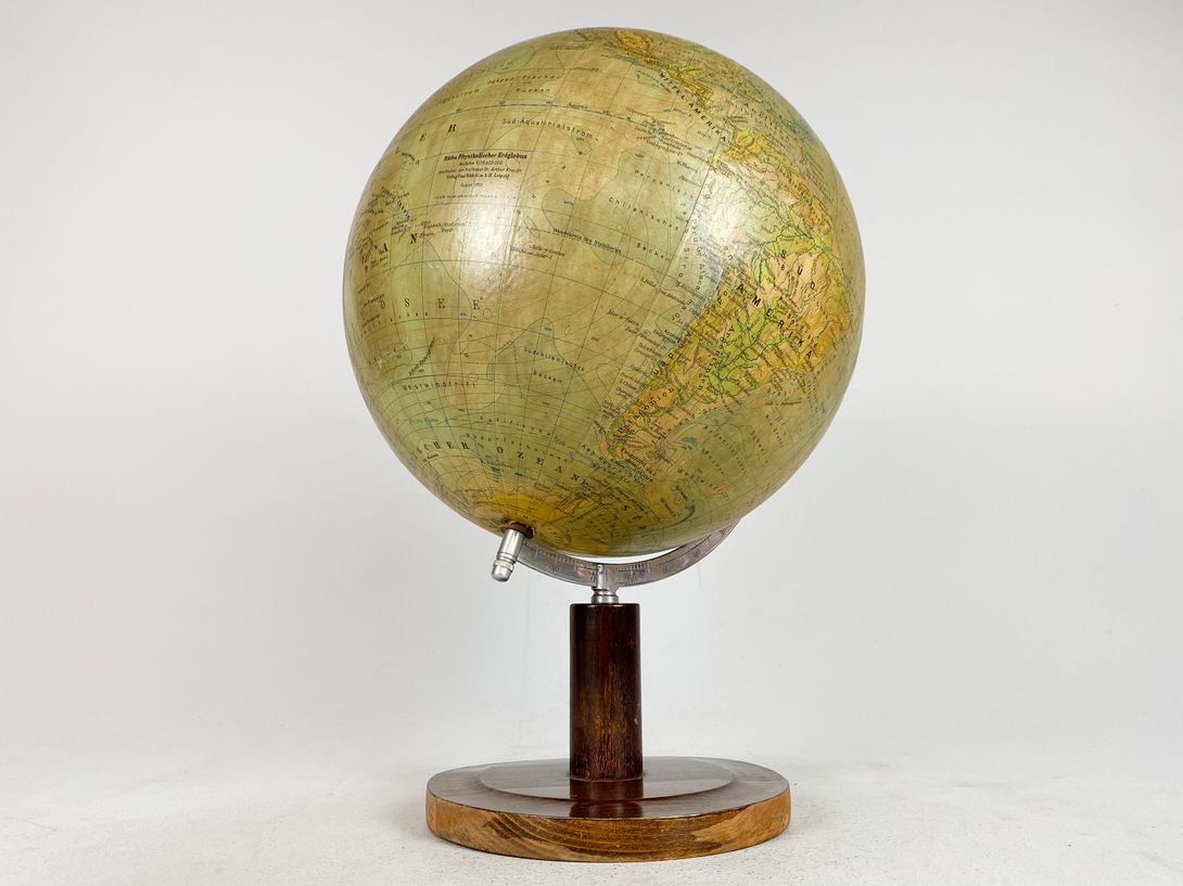 Foto Räths Physikalischer Erdglobus Globe, Leipzig h53x28