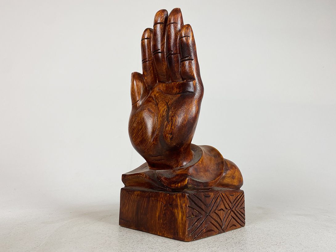 Foto Carved Wooden Hand Bookends
