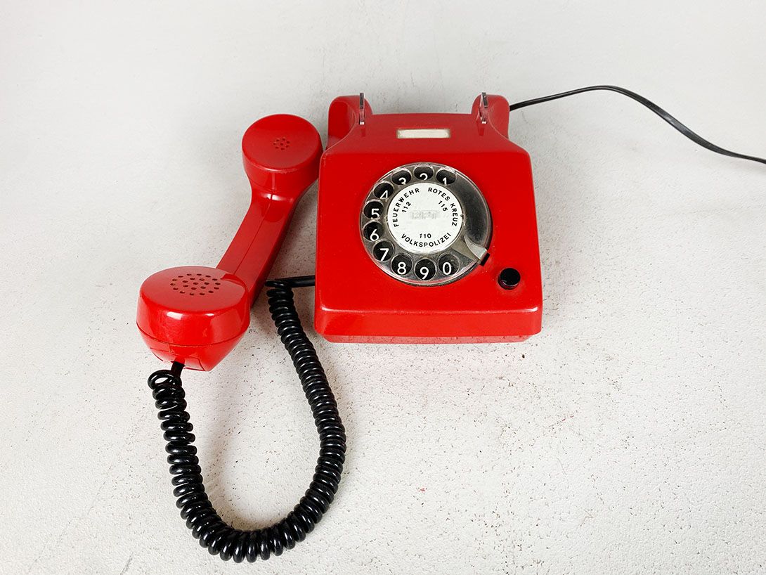 Foto Red German Volkspolizei Telephone