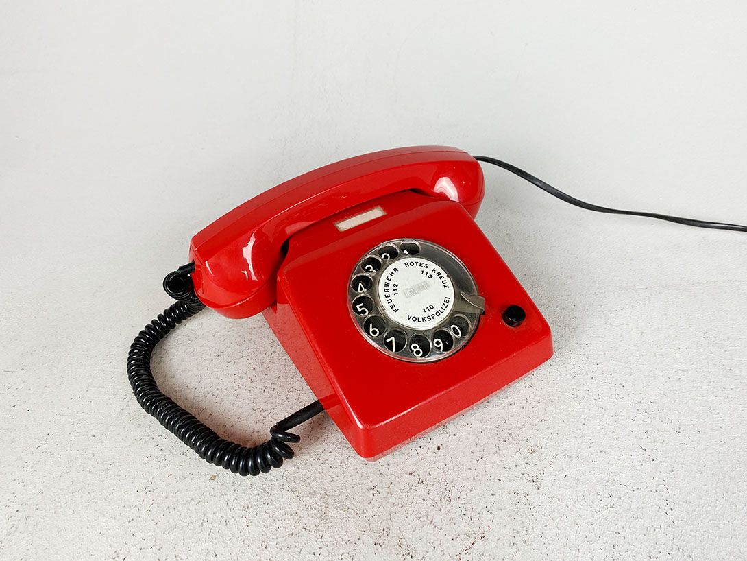 Foto Red German Volkspolizei Telephone