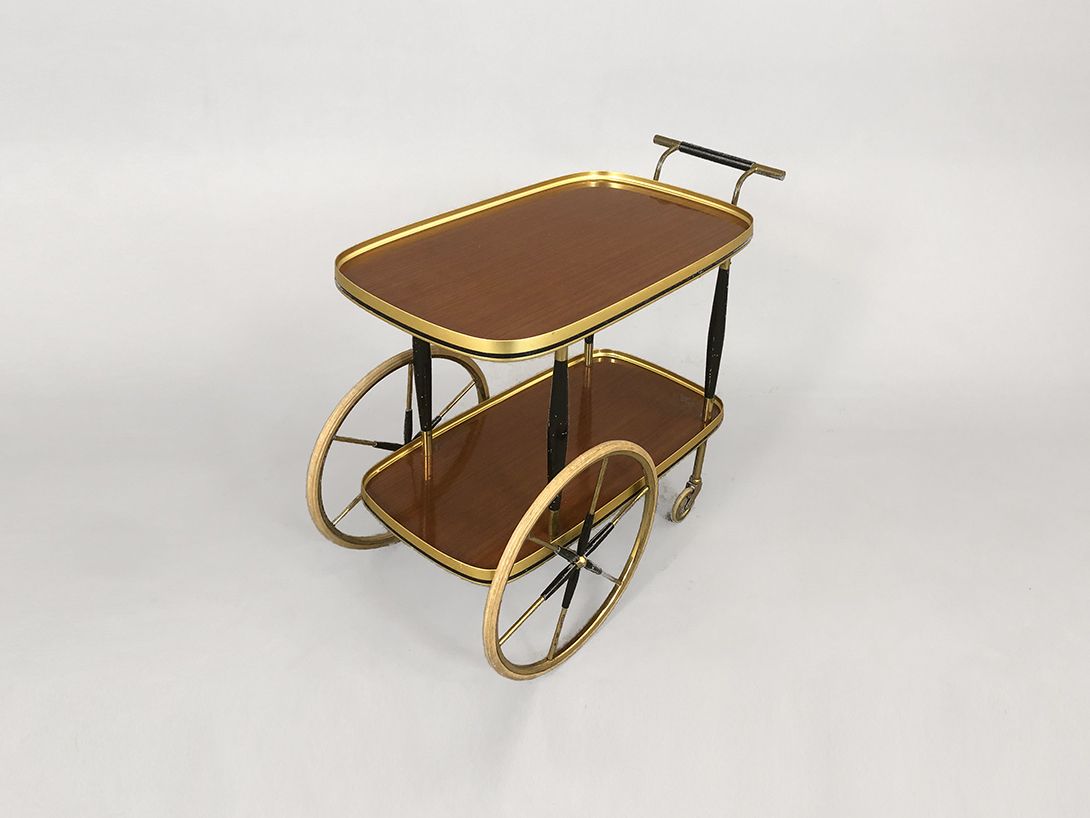 Foto Golden and Brown Serving Cart h65x77x41