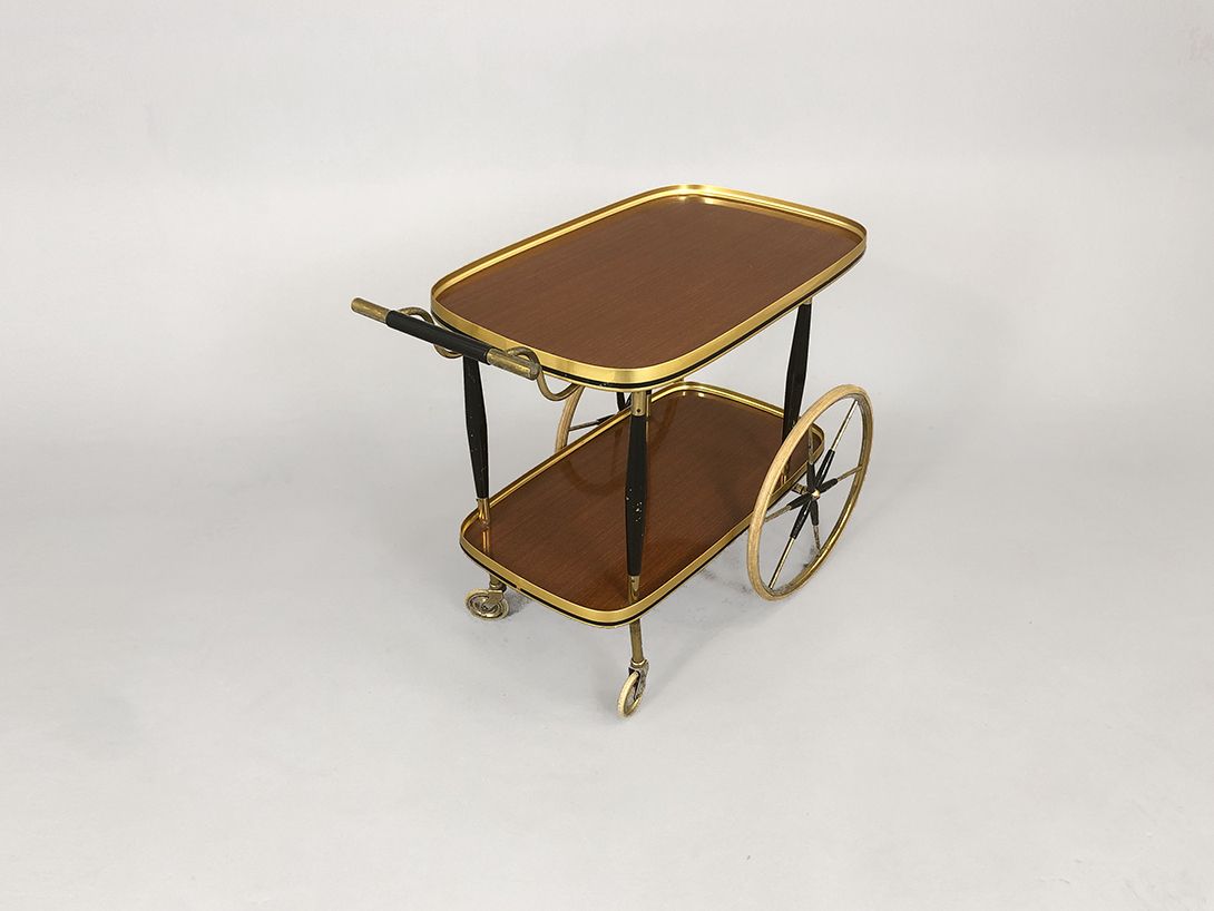 Foto Golden and Brown Serving Cart h65x77x41