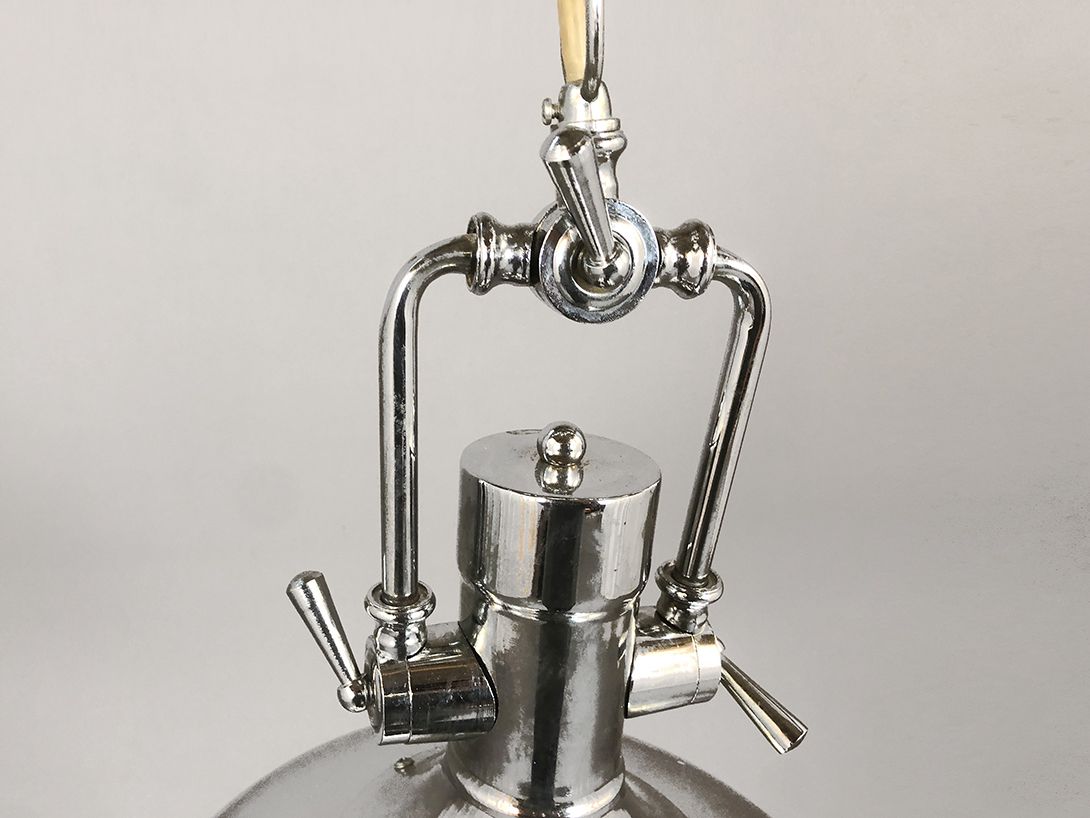Foto Industrial Chrome Pendant Lamp ø45