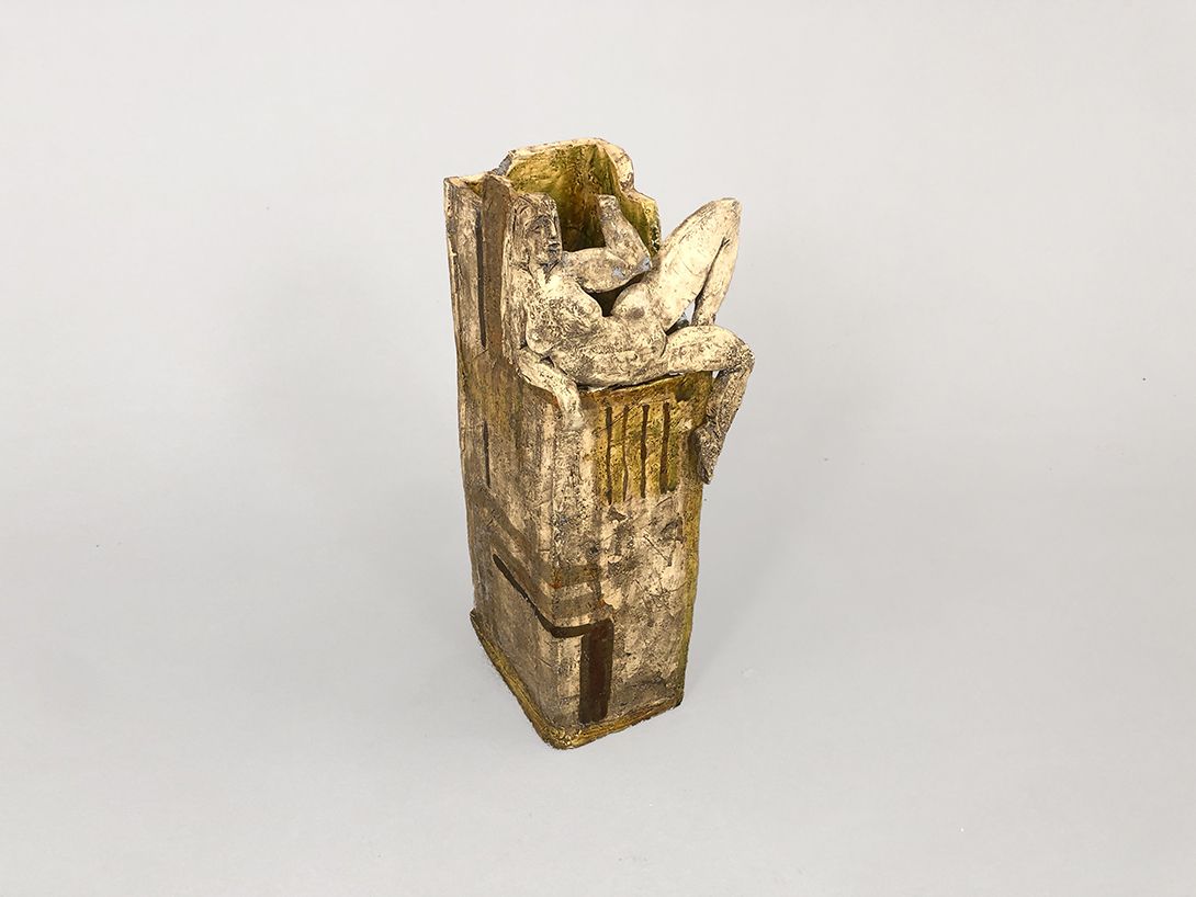 Foto Rectangular Vase with Naked Woman h46 D7