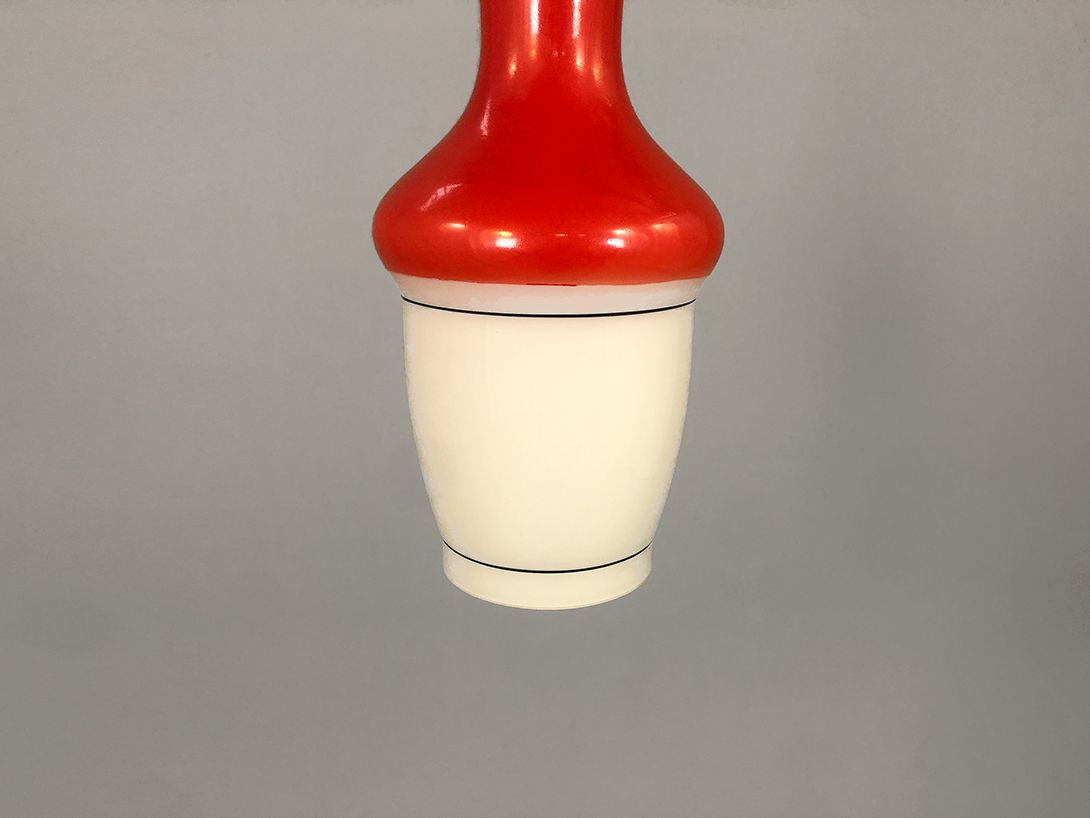 Foto Red and White Pendant Lamp h34