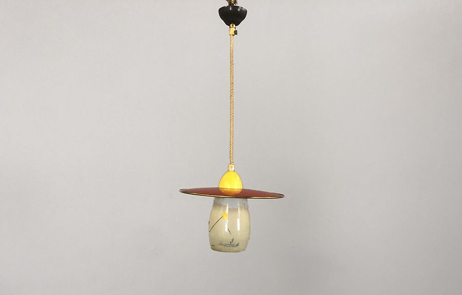 Foto Pendant Lamp with Kite Flying Decor 1955 ø25