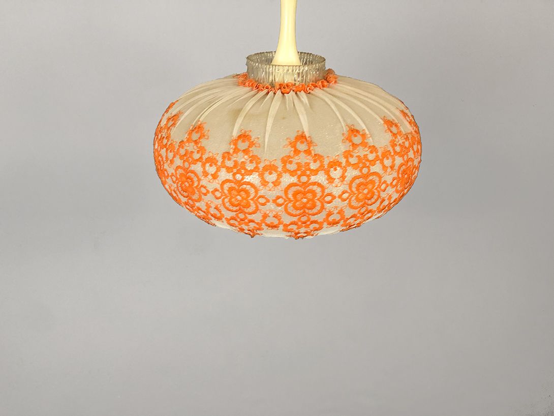 Foto Textile Orange Pattern Pendant Lamp ø40