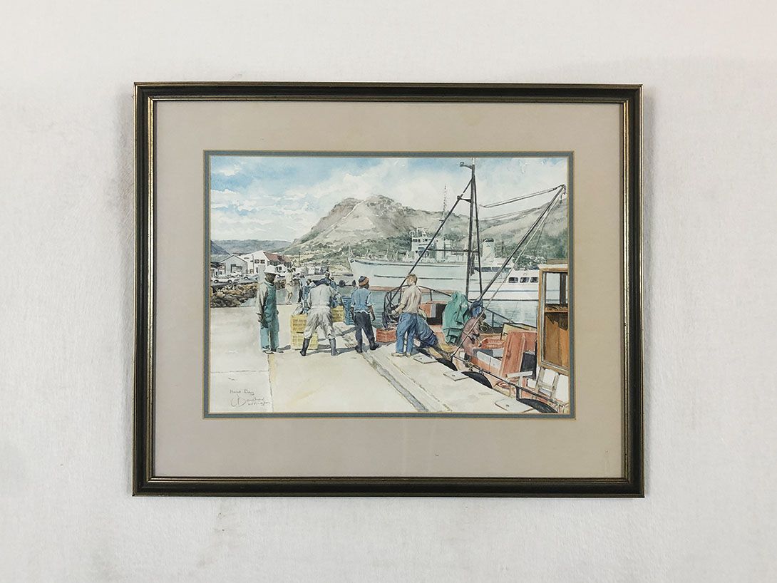 Foto Drawing of a Harbour Scenery h42x52 16B8