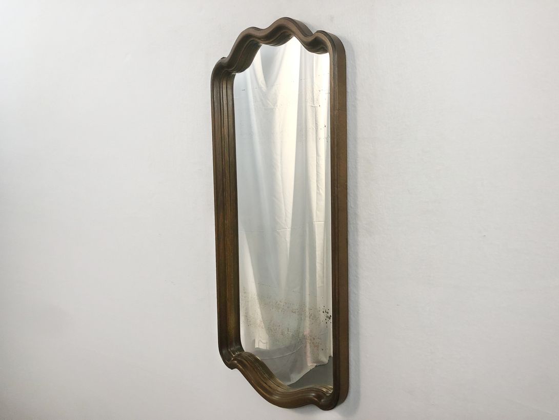 Foto Mirror with Dark Brown Wooden Frame h86x42