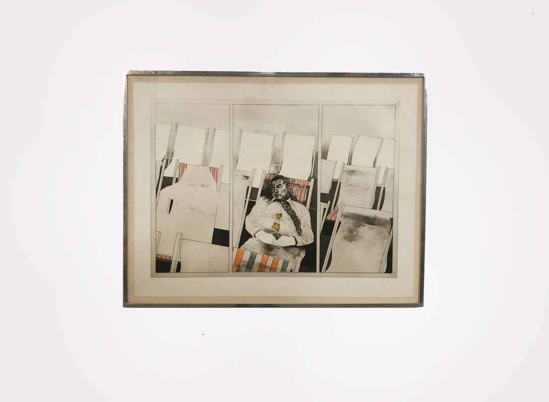 Foto Print Man in a Deck Chair by Terry Wilson h72x91 35C6