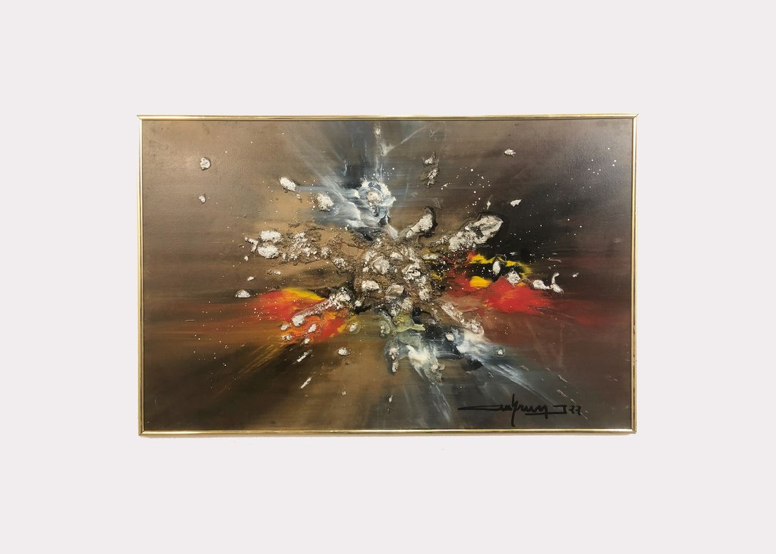 Foto Relief Oil Painting Explosion in the Universe h72x110 37B6