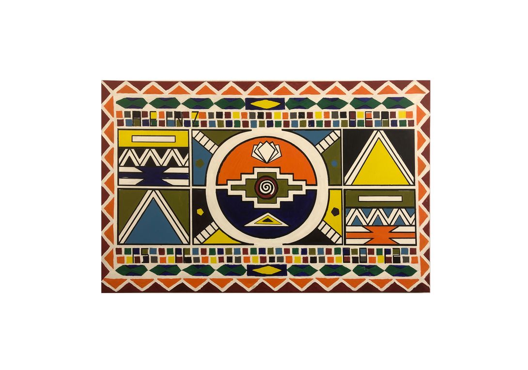 Foto African Art Oil Painting Colorful Pattern h75x116 37A8