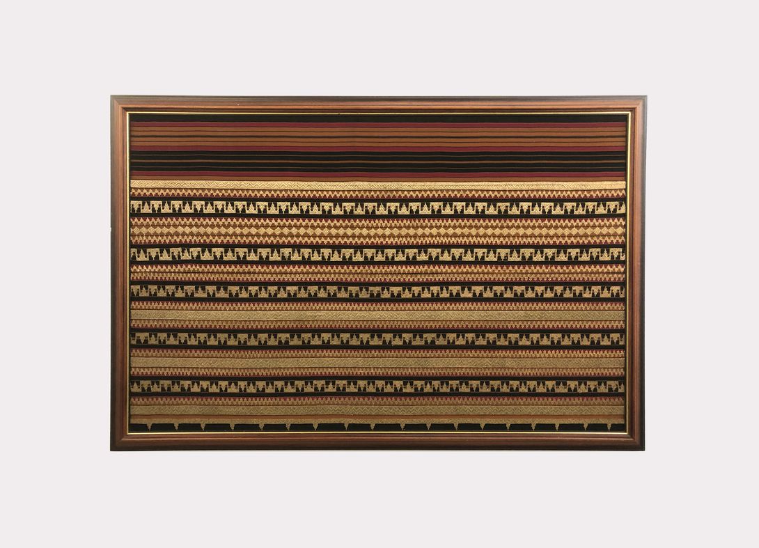 Foto Huge Framed African Wall Hanging Earth Tones h117x172 1B2