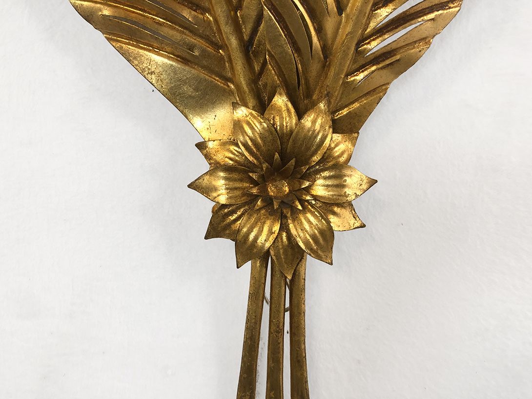 Foto Hans Kögl Wall Lamp Brass Banana Leaves h74