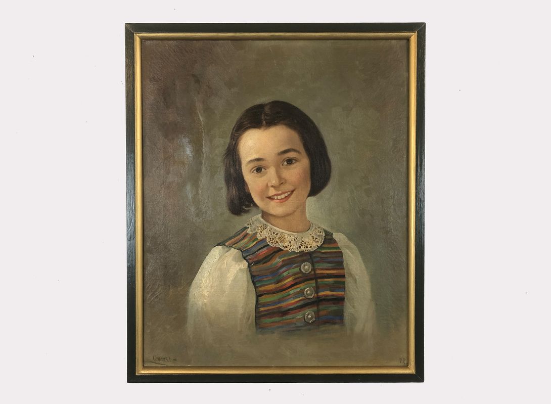 Foto Oil Painting Portrait of a Young Girl h65x55 26E3
