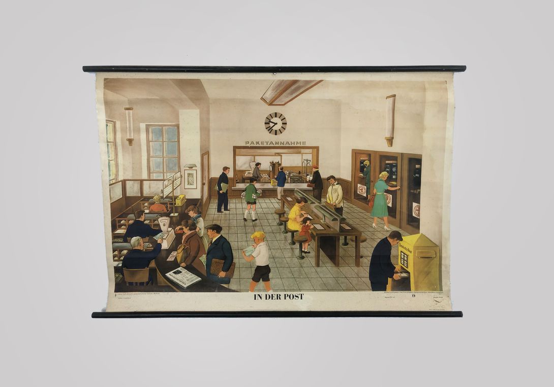 Foto School Chart In der Post GDR h82x122
