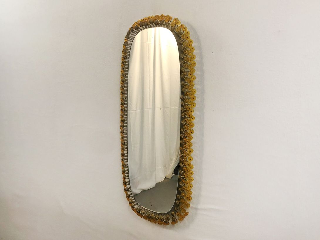 Foto Orange Emil Stejnar Flower Frame Mirror with Integrated Light h118x55