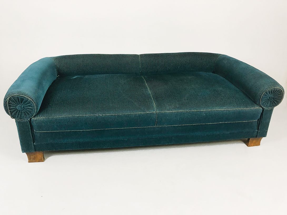 Foto Green Cord Sofa