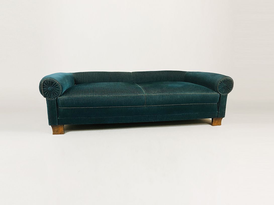 Foto Green Cord Sofa
