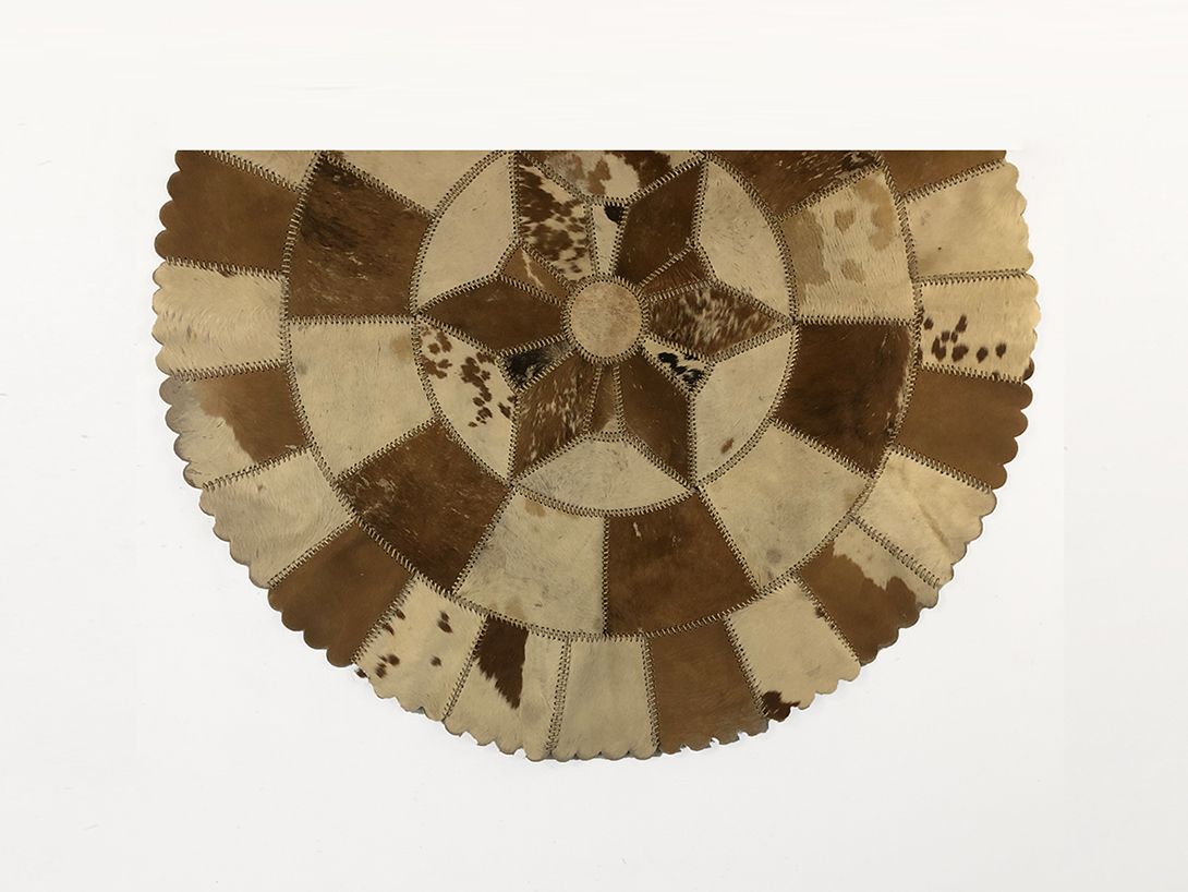 Foto Round Patchwork Skins Carpet 183 cm