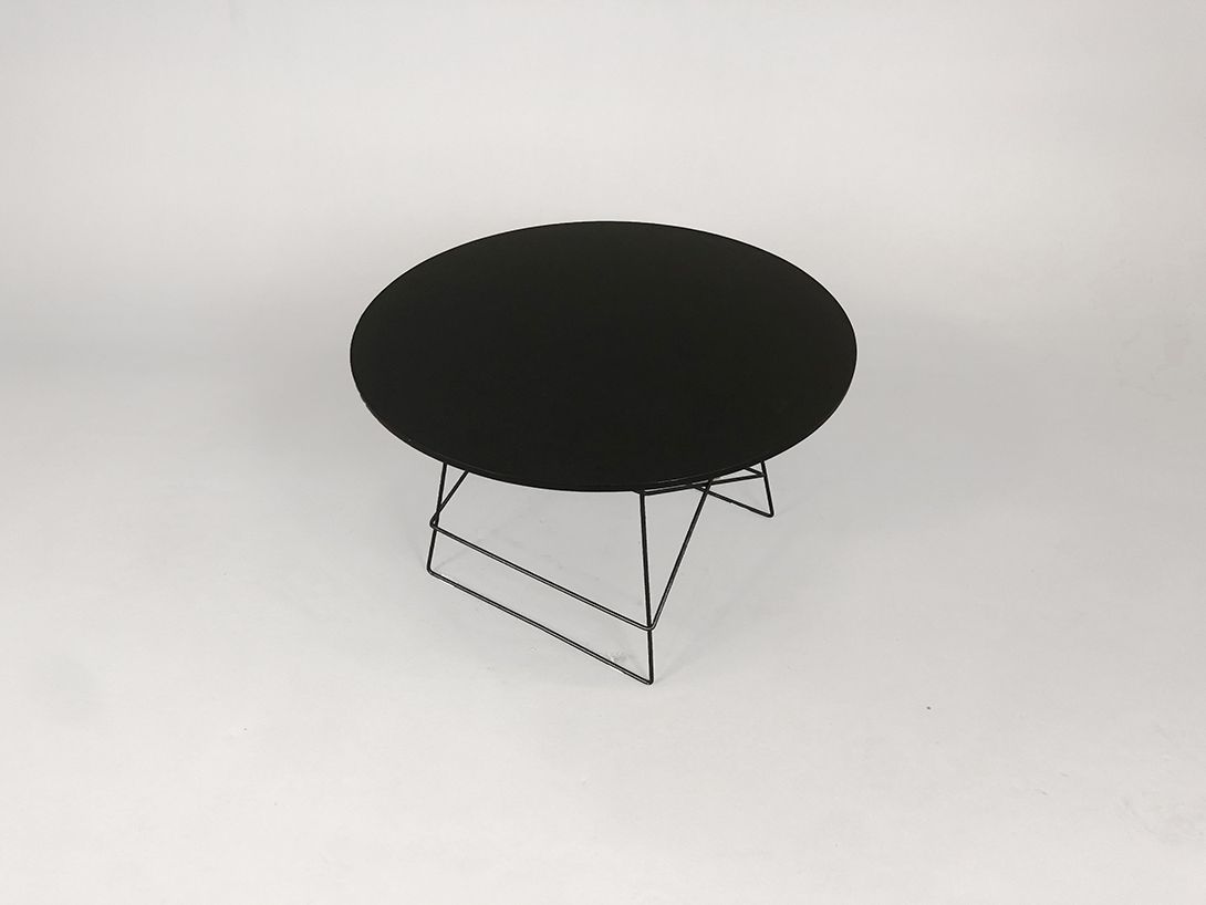 Foto Black Coffee Table with Metal Stand h42x70