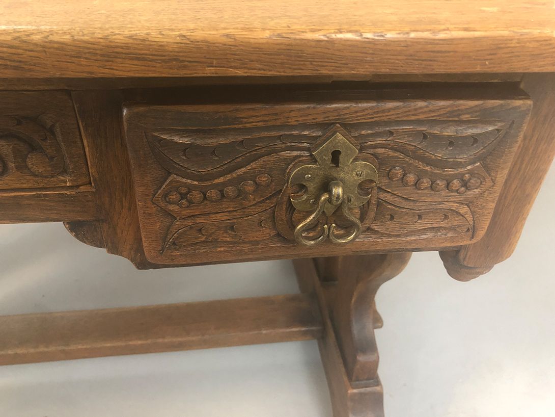Foto Wooden Table with Drawers H76x140x75