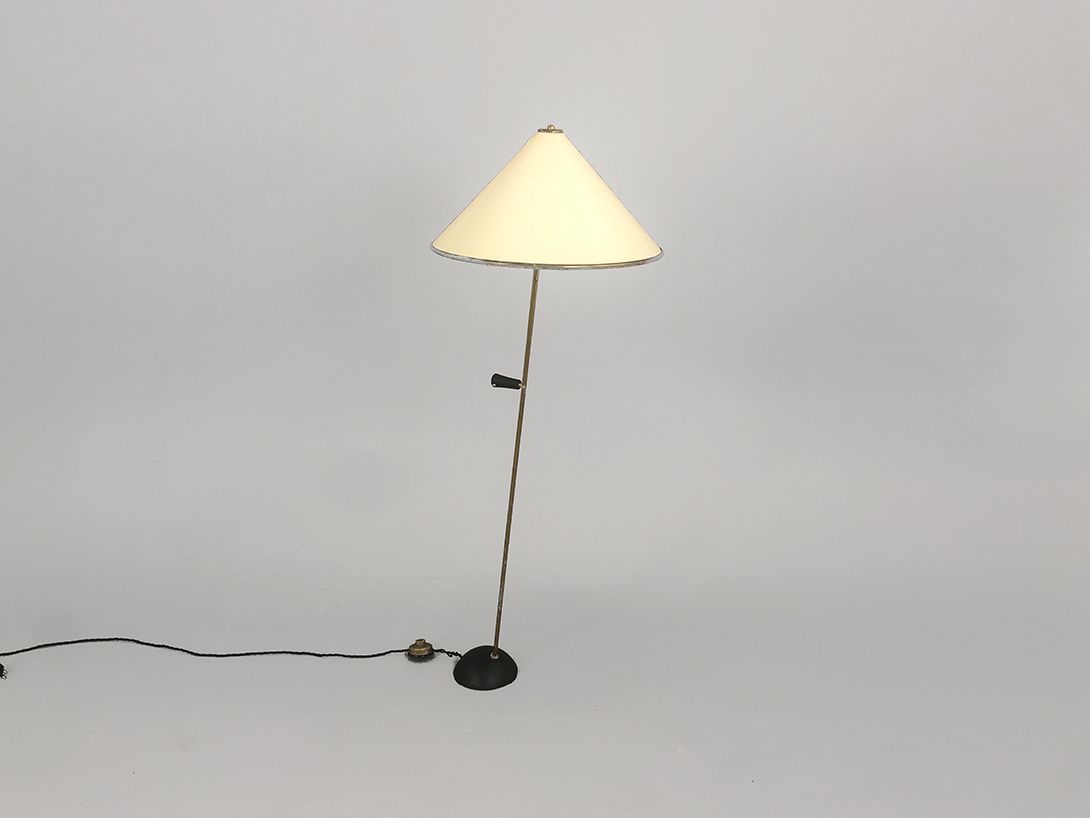 Foto Floor Lamp with Asymmetric Brass Stand h130