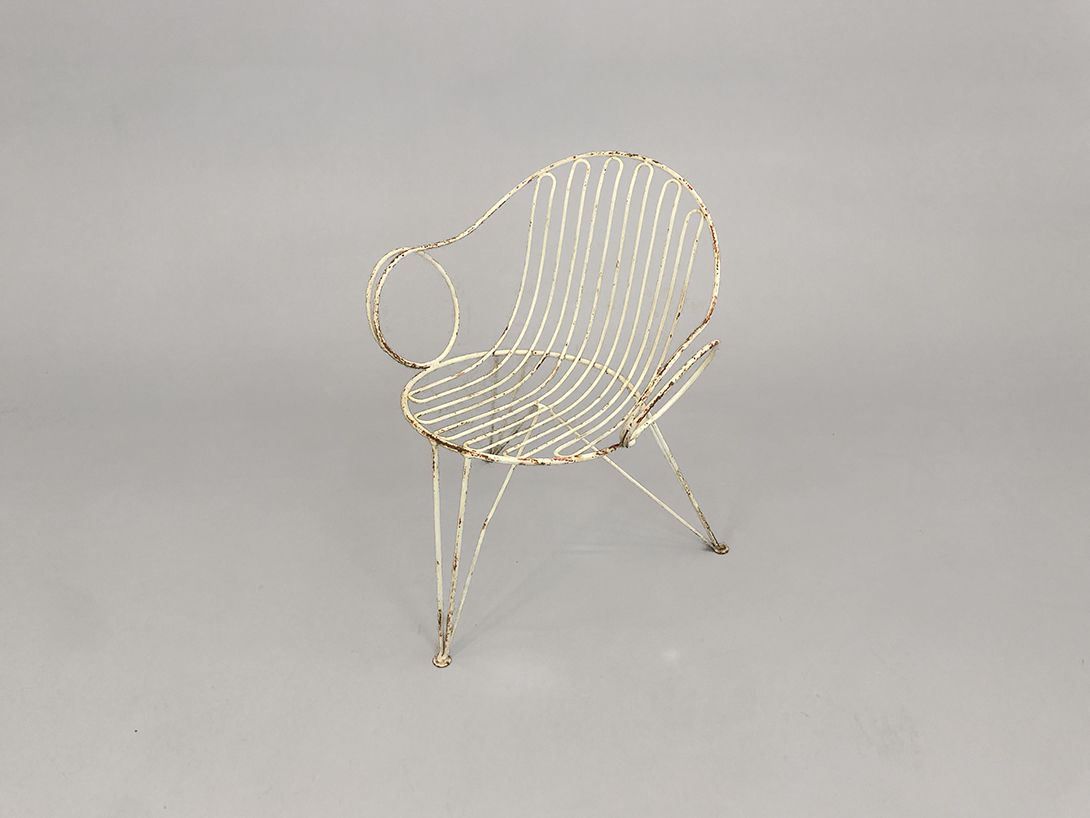 Foto Patinated Mauser Garden Armchair Kassel 1954