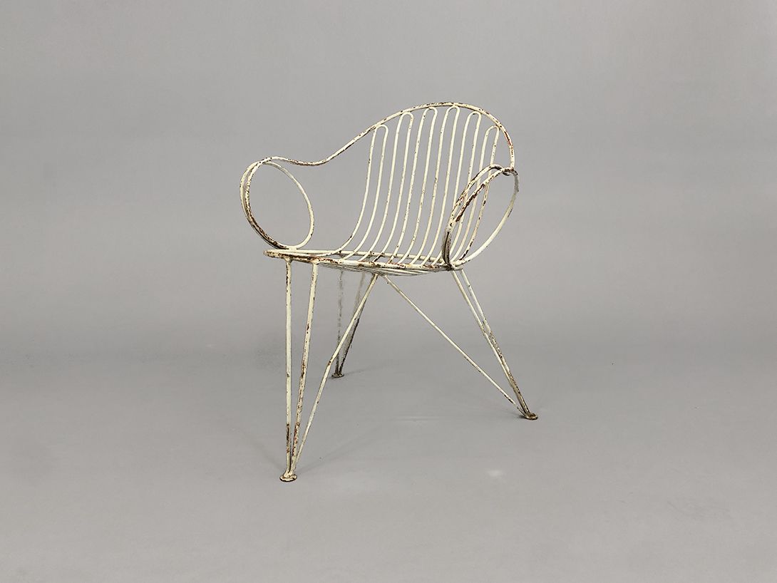 Foto Patinated Mauser Garden Armchair Kassel 1954