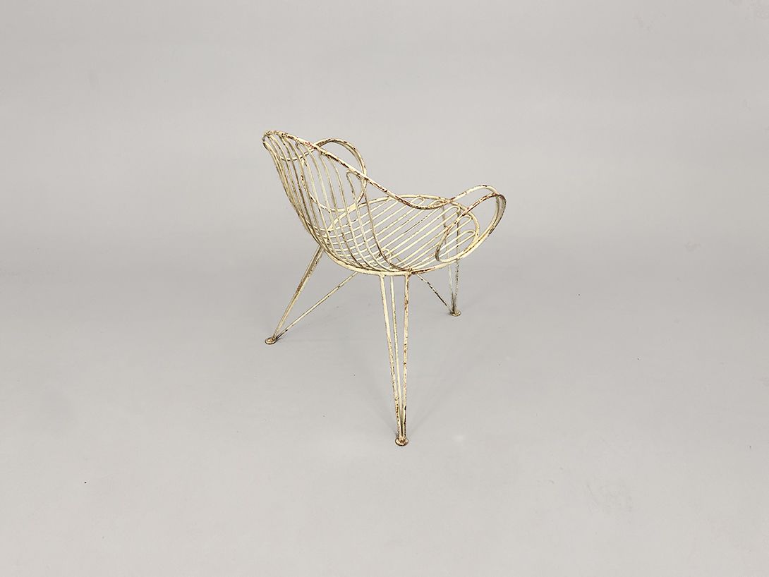 Foto Patinated Mauser Garden Armchair Kassel 1954