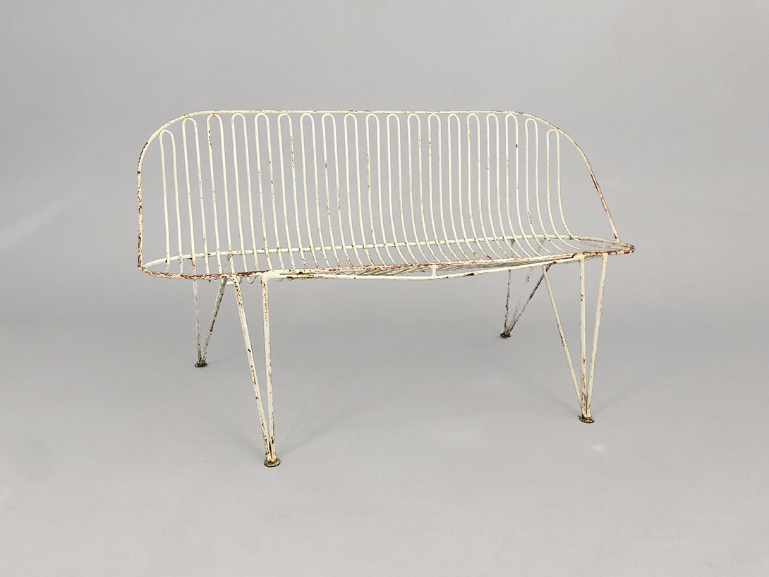 Foto Mauser Gartenbank Metall Garden Bench Metal 1950