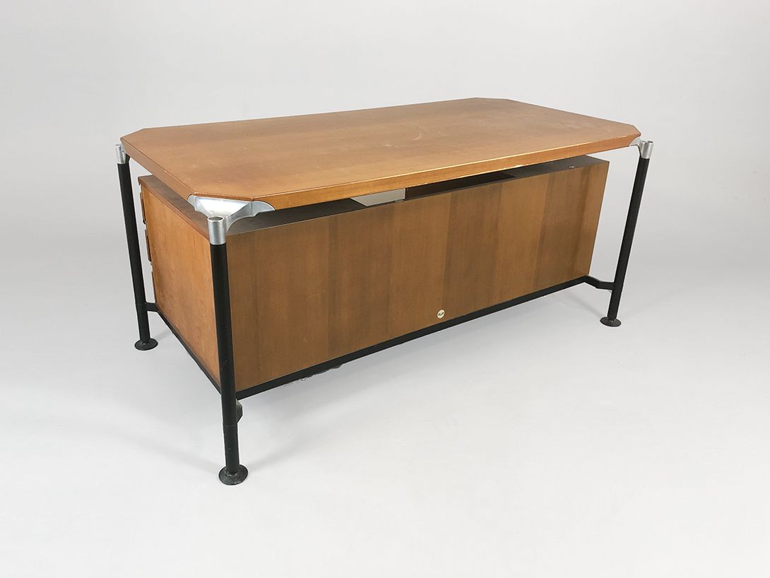 Foto Wooden Desk with Drawers h74x160x80
