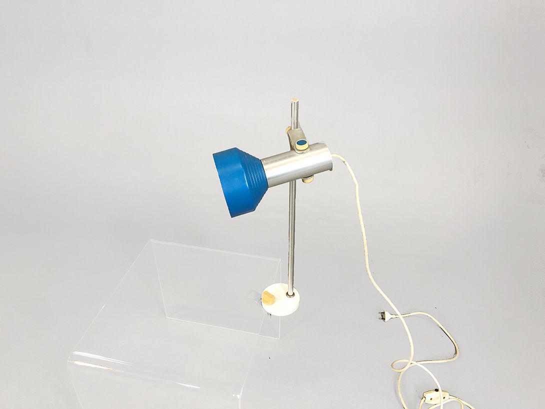 Foto Blue and Chrome Desk Lamp h50