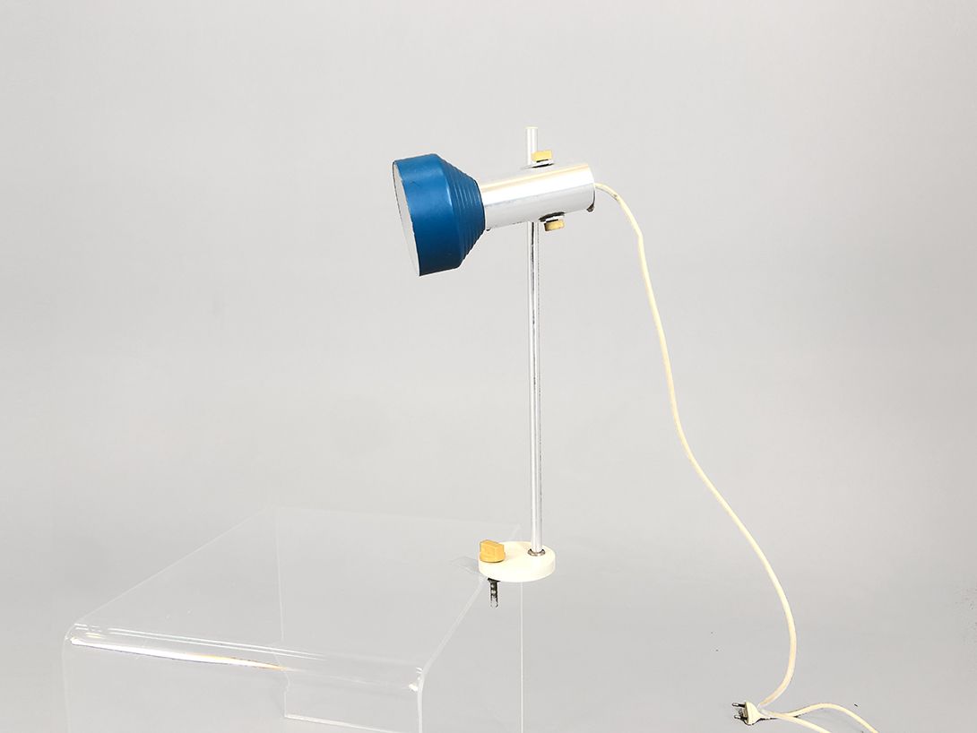 Foto Blue and Chrome Desk Lamp h50
