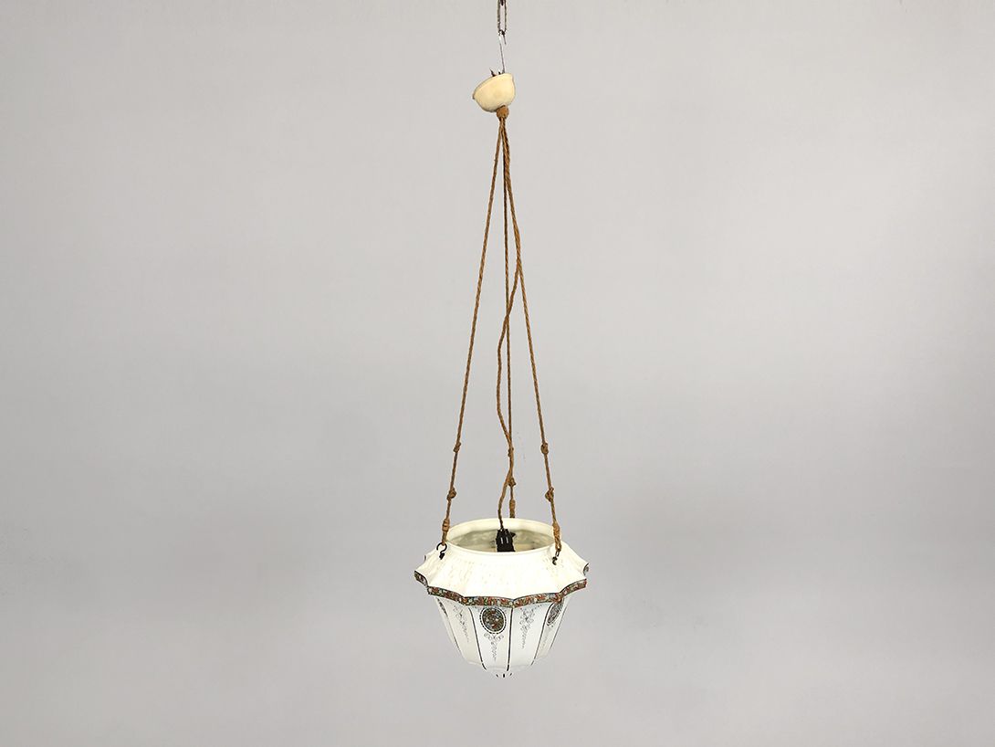 Foto Frosted Glass Pendant Lamp Berlin 1910 ø40