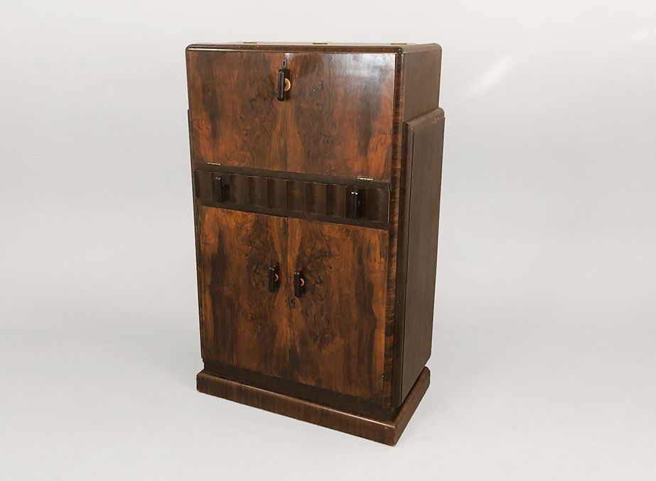 Foto Mirrored Liquor Cabinet Art Deco h146