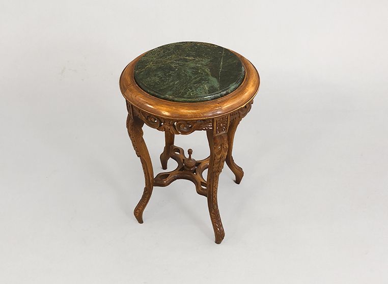 Foto Round Side Table with Marble Top h43x40