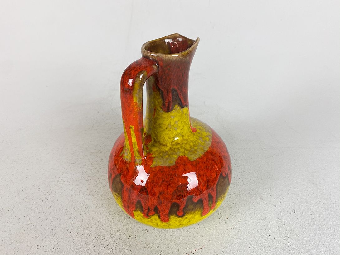 Foto Shiny Jug Vase with Drip Art h20 C4