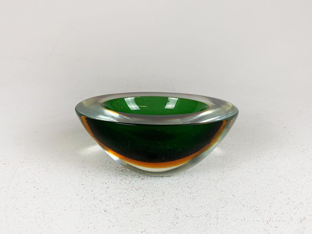 Foto Green Glass Ashtray h7x17x14