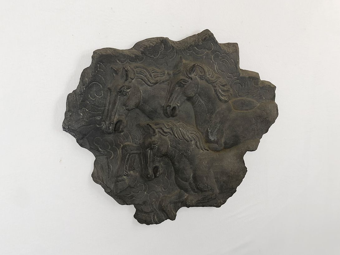 Foto Three Galloping Horses in Stone Optic h80 6C3